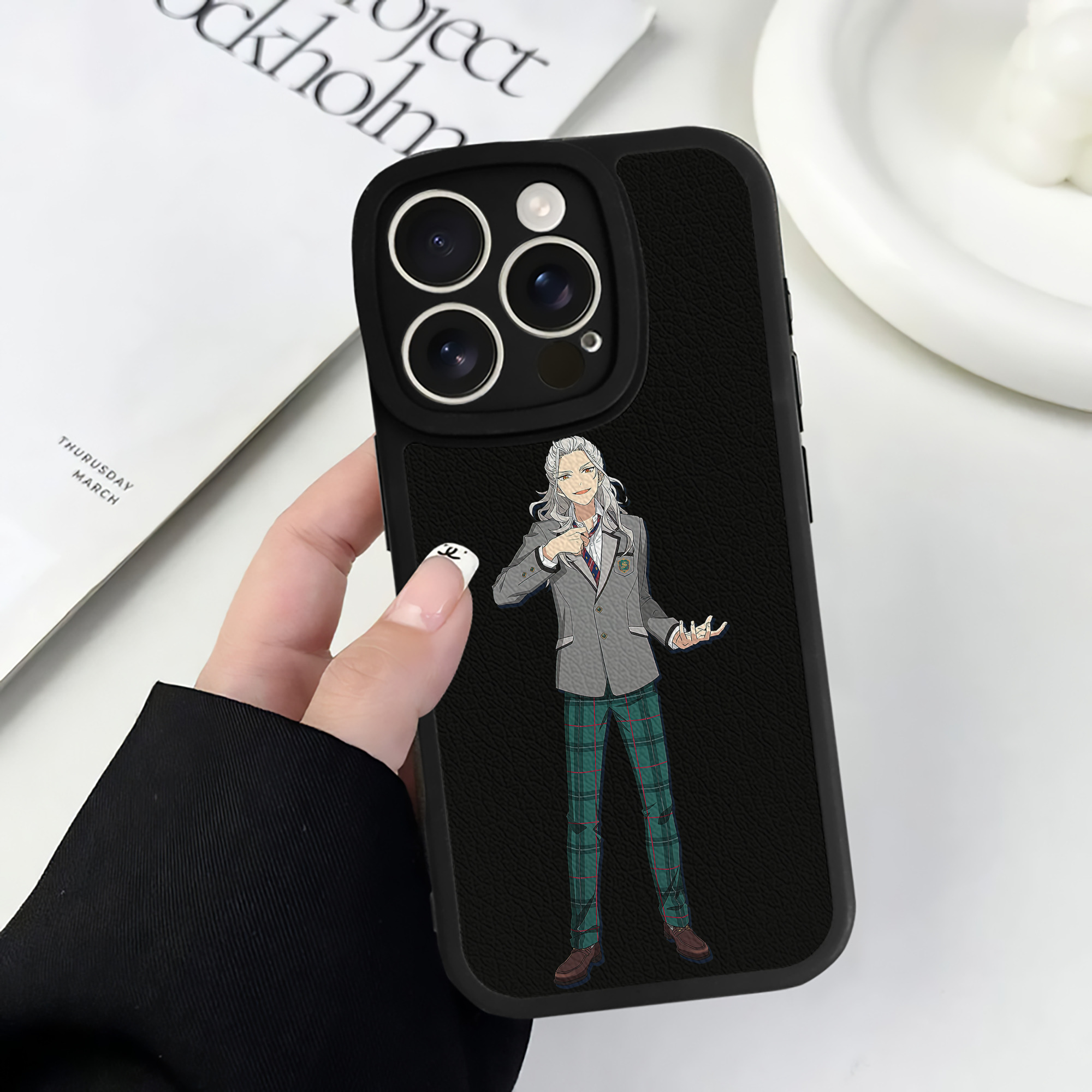 （画像用） あんさんぶるスターズ! Ensemble Stars 【iPhone 16シリーズ対応】シリコンスマホケース（レザー調） 材質：シリコン